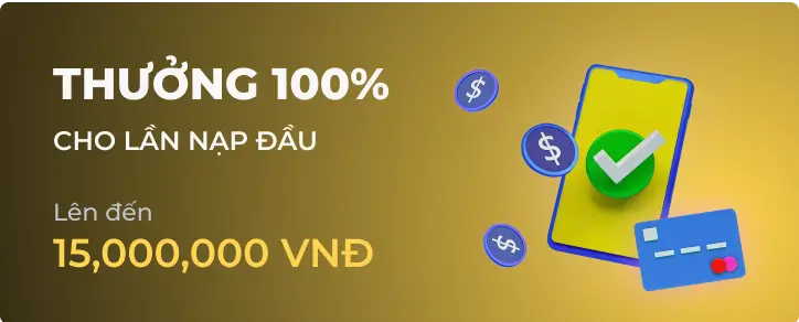 Thưởng 100% Lần Nạp Thứ Hai